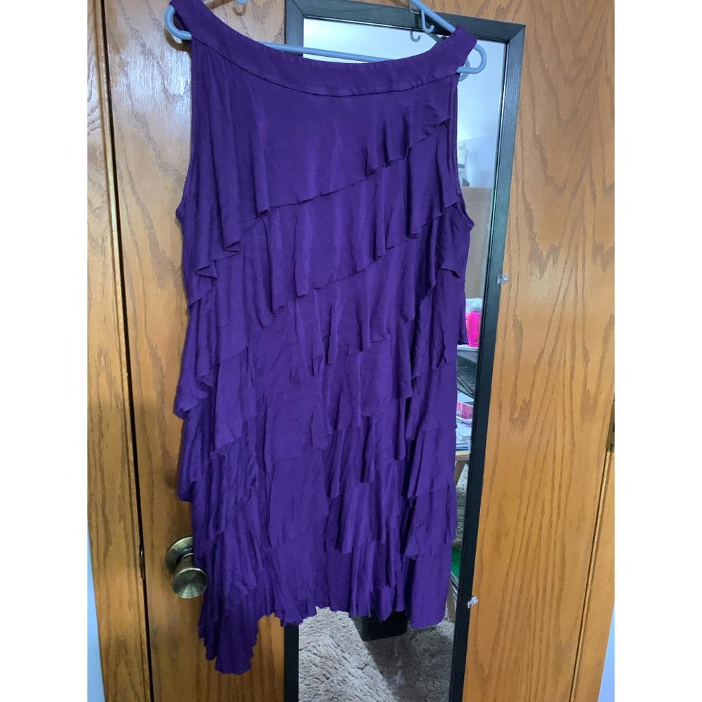 R&M Richards Sleeveless Knit Ruffle Dress